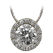 18K White Gold 0.56cttw Diamond Pendant