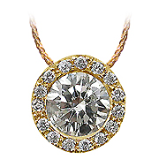 18K Yellow Gold 0.56cttw Diamond Pendant