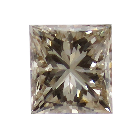 0.36 ct Princess Cut Diamond : Fancy Champagne / SI1