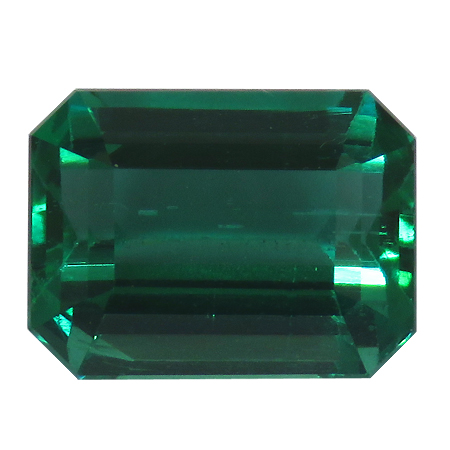 2.26 ct Rich Green Natural Emerald Cut Natural Emerald