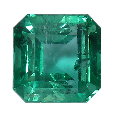 2.10 ct Emerald Cut Emerald : Rich Green