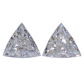 1.45 cttw Pair of Trillion Natural Diamonds : G / VS2