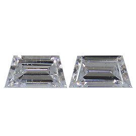 0.62 cttw Pair of Trapezoid Diamonds : E / SI1