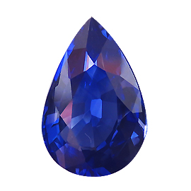 3.00 ct Rich Blue Pear Shape Natural Blue Sapphire