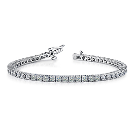 18K White Gold Tennis Bracelet : 16.00 cttw Diamonds