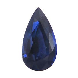 3.22 ct Pear Shape Blue Sapphire : Deep Rich Blue