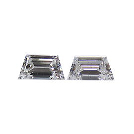 0.34 cttw Pair of Trapezoid Diamonds : G / SI1