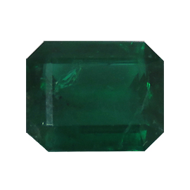 2.95 ct Emerald Cut Emerald : Deep Rich Green