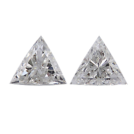 1.05 cttw Pair of Trillion Natural Diamonds : F / SI1