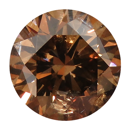 2.82 ct Round Diamond : Fancy Dark Orangy Brown