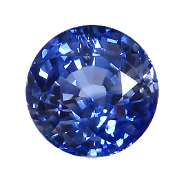 3.02 ct Round Blue Sapphire : Cornflower Blue