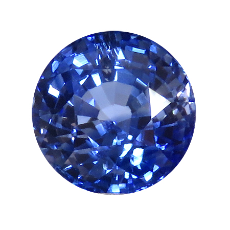 3.02 ct Round Blue Sapphire : Cornflower Blue