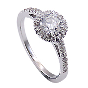 14K White Gold 0.72cttw Diamond Ring