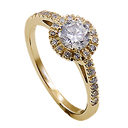 14K Yellow Gold 0.72cttw Diamond Ring