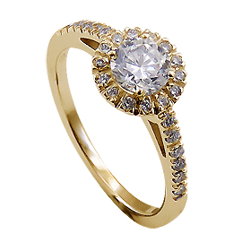 14K Yellow Gold Multi Stone Ring : 0.72 cttw Diamonds
