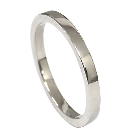 18K White Gold Band