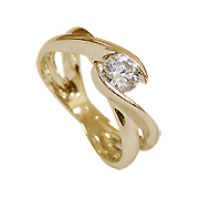 18K Yellow Gold 0.50ct Diamond Ring