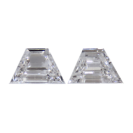 0.26 cttw Pair of Trapezoid Diamonds : E / VS2