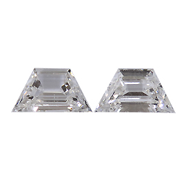 0.62 cttw Pair of Trapezoid Diamonds : F / VS2