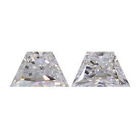 0.24 cttw Pair of Trapezoid Diamonds : F / VS2