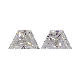 0.24 cttw Pair of Trapezoid Diamonds : H / VS2