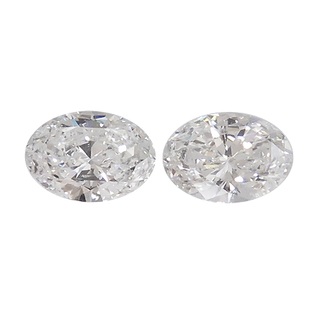 1.04 cttw Pair of Oval Natural Diamonds : E / SI1