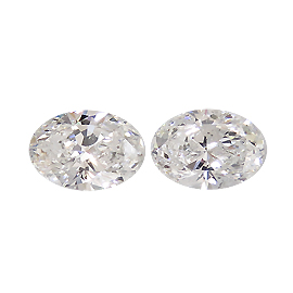 1.21 cttw Pair of Oval Diamonds : F / SI1