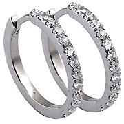 18K White Gold 0.90cttw Diamond Earrings