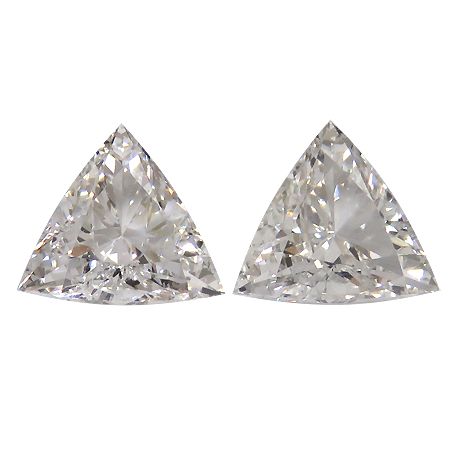 1.69 cttw Pair of Trillion Diamonds : E / VS2