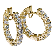 18K Yellow Gold 2.50cttw Diamond Earrings