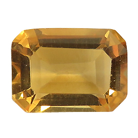 0.89 ct Golden Orange Emerald Cut Natural Citrine