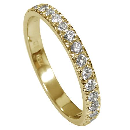 18K Yellow Gold Band : 0.80 cttw Diamonds