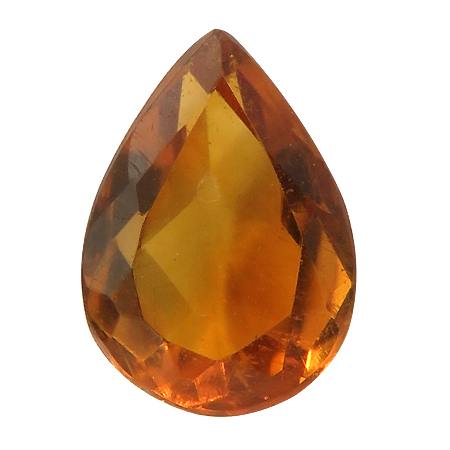 0.73 ct Pear Shape Citrine : Deep Orange