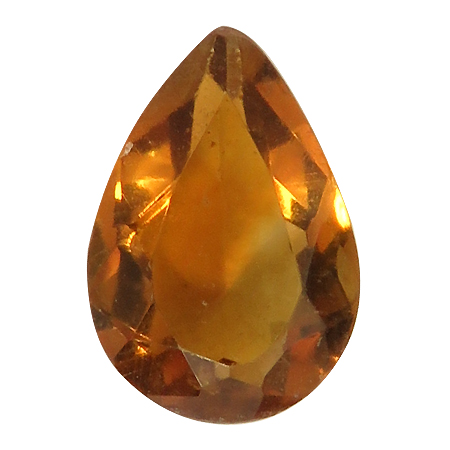 0.53 ct Pear Shape Citrine : Deep Orange