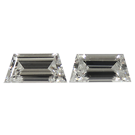 0.75 cttw Pair of Trapezoid Diamonds : E / VS1