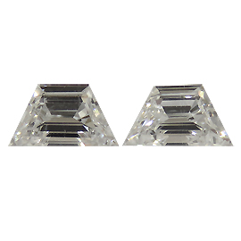 0.30 cttw Pair of Trapezoid Diamonds : E / VS2