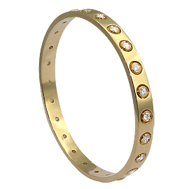 18K Yellow Gold  Bracelet : 2.40 cttw Diamonds