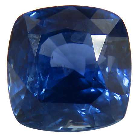6.76 ct Cushion Cut Blue Sapphire : Fine Blue