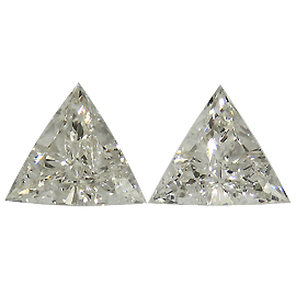 1.18 cttw Pair of Trillion Natural Diamonds : I / VS2