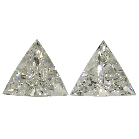 1.18 cttw Pair of Trillion Diamonds : I / VS2