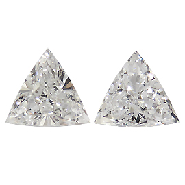 0.55 cttw Pair of Trillion Diamonds : D / VS1