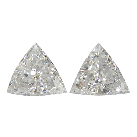 1.14 cttw Pair of Trillion Diamonds : F / SI1