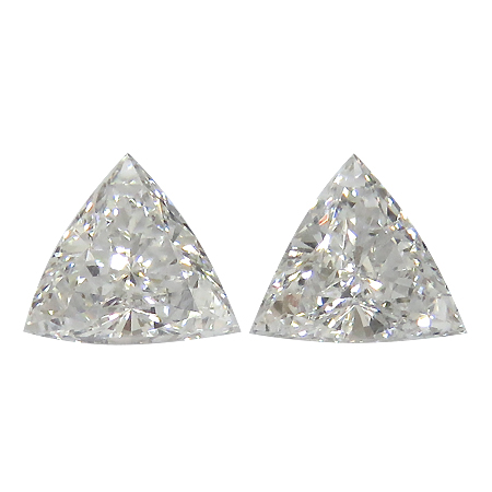 1.14 cttw Pair of Trillion Natural Diamonds : F / SI1