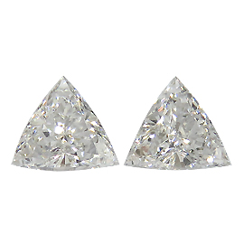 1.14 cttw Pair of Trillion Natural Diamonds : F / SI1