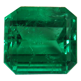 2.14 ct Emerald Cut Emerald : Rich Grass Green