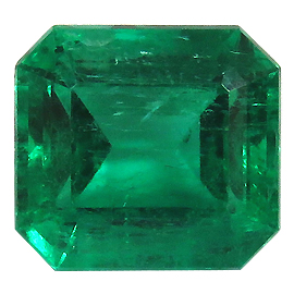 1.88 ct Emerald Cut Emerald : Rich Grass Green