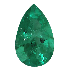 1.18 ct Pear Shape Emerald : Rich Grass Green