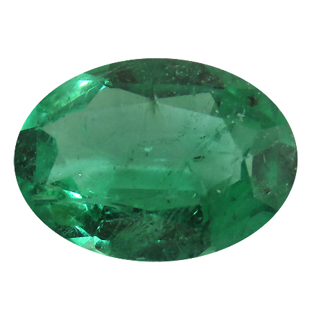 0.94 ct Oval Emerald : Rich Grass Green