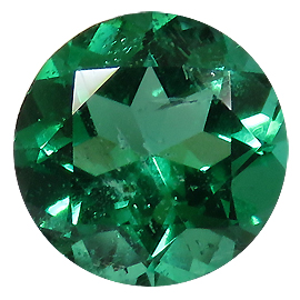 0.80 ct Round Emerald : Rich Green
