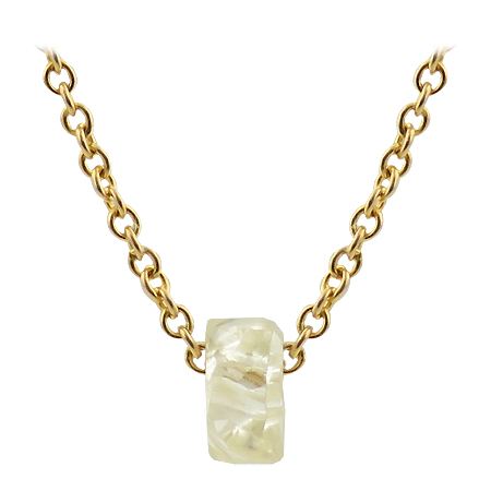 14K Yellow Gold Unisex Necklace : 0.80ct Rough Diamond